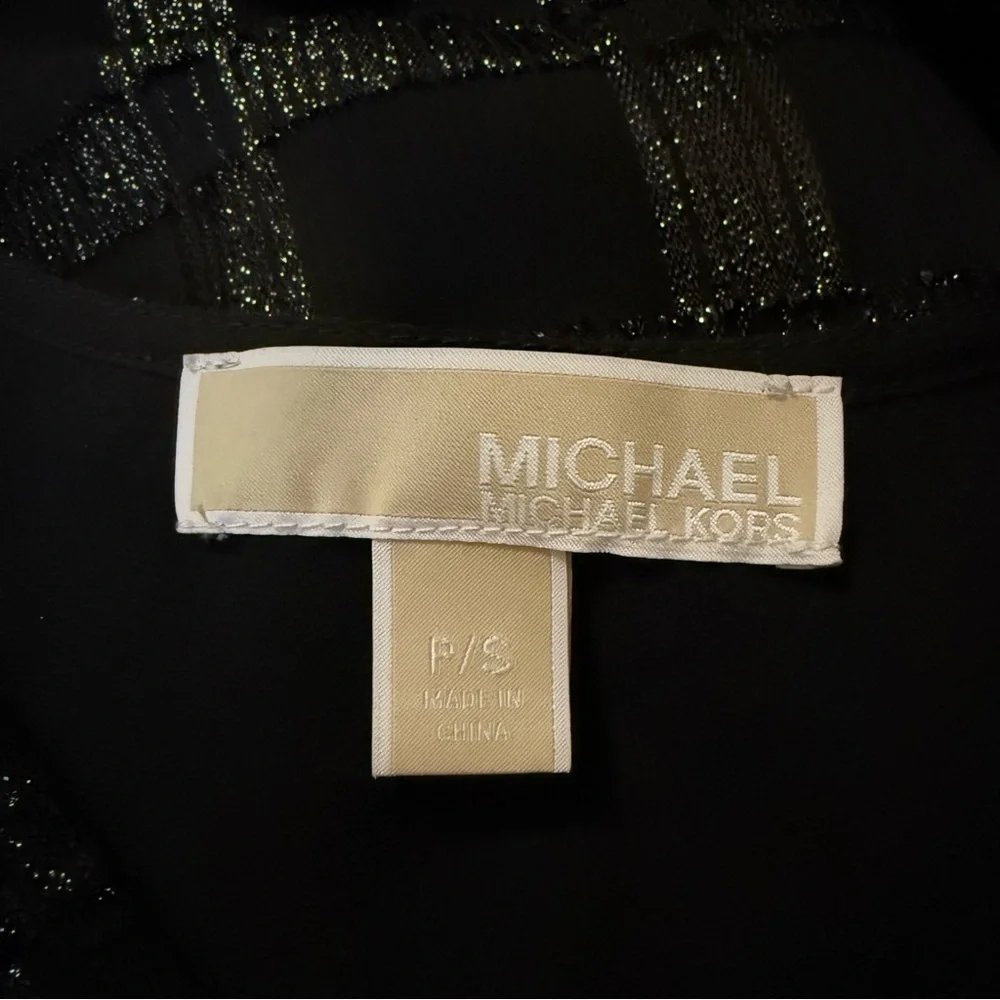 MICHAEL MICHAEL KORS Plaid Metallic Ruffle Dress Size S - Picture 11 of 16